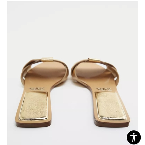 Zara Gold Women Sandals (7) - Picture 6 of 11